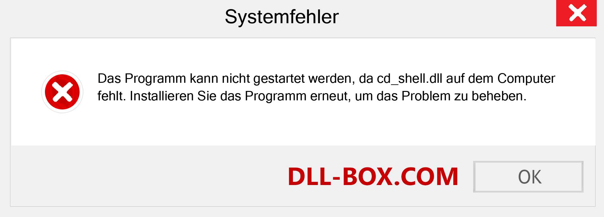 cd_shell.dll-Datei fehlt?. Download für Windows 7, 8, 10 - Fix cd_shell dll Missing Error unter Windows, Fotos, Bildern