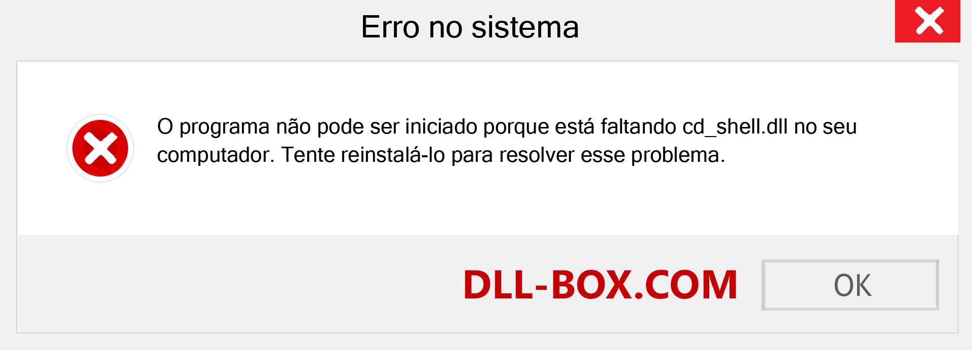 Arquivo cd_shell.dll ausente ?. Download para Windows 7, 8, 10 - Correção de erro ausente cd_shell dll no Windows, fotos, imagens