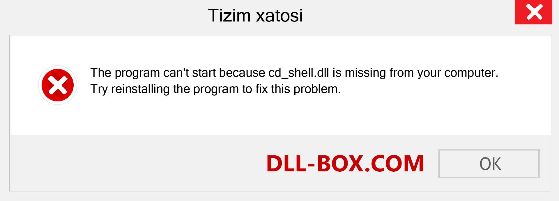 cd_shell.dll fayli yo'qolganmi?. Windows 7, 8, 10 uchun yuklab olish - Windowsda cd_shell dll etishmayotgan xatoni tuzating, rasmlar, rasmlar